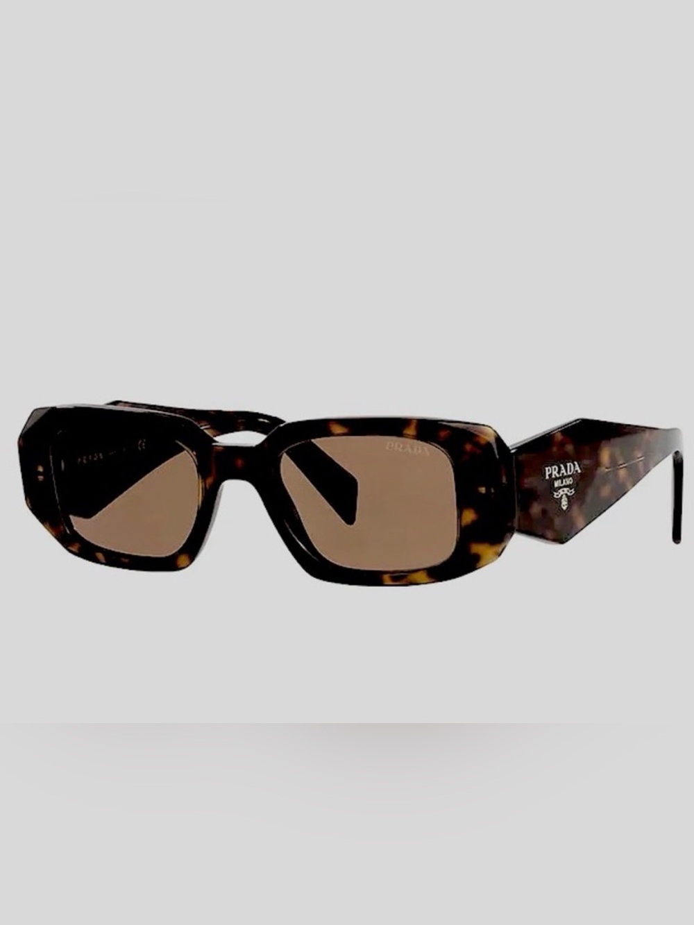PRADA Sunglasses Small Geometric Symbole In Acetate Tortoise PR 17WS - Picture 2 of 4